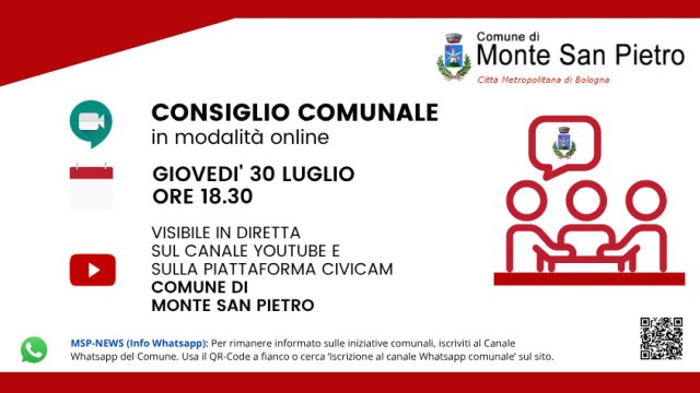 Consiglio Comunale del 30 luglio 2026